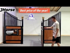 OEM Carbonized Bamboo Black Powder Coated Mobile Horse Stajnie Stajnie Stodoła Drzwi