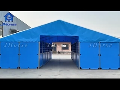 Przenośny metalowy skrzynia dla koni stały schron na zewnątrz dla koni wypełniający płytę PVC Panel przedni z szopą