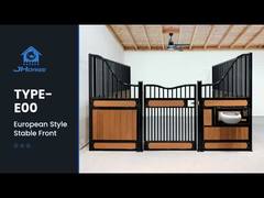 Zestaw drzwi wahadłowych z bambusowych listew do europejskich boksów dla koni