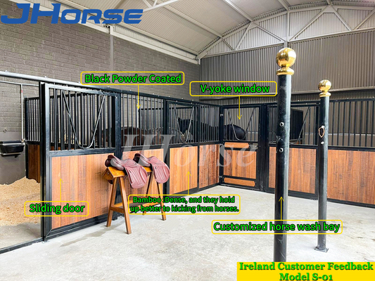 Malowanie proszkowe Indoor 28mm Bambusowe drewniane kojce dla koni