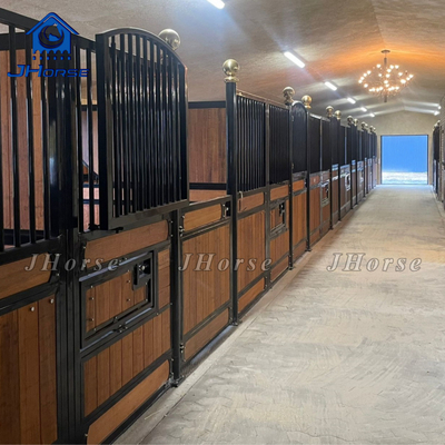 Bamboo Fillin Wood Type Horse Stall Fronts Powder Coated or Galvanized Surface Treatments for Farms (Bamboo wypełniające drewno)